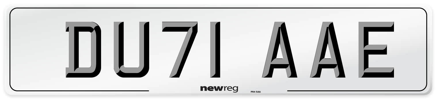 DU71 AAE Number Plate from New Reg